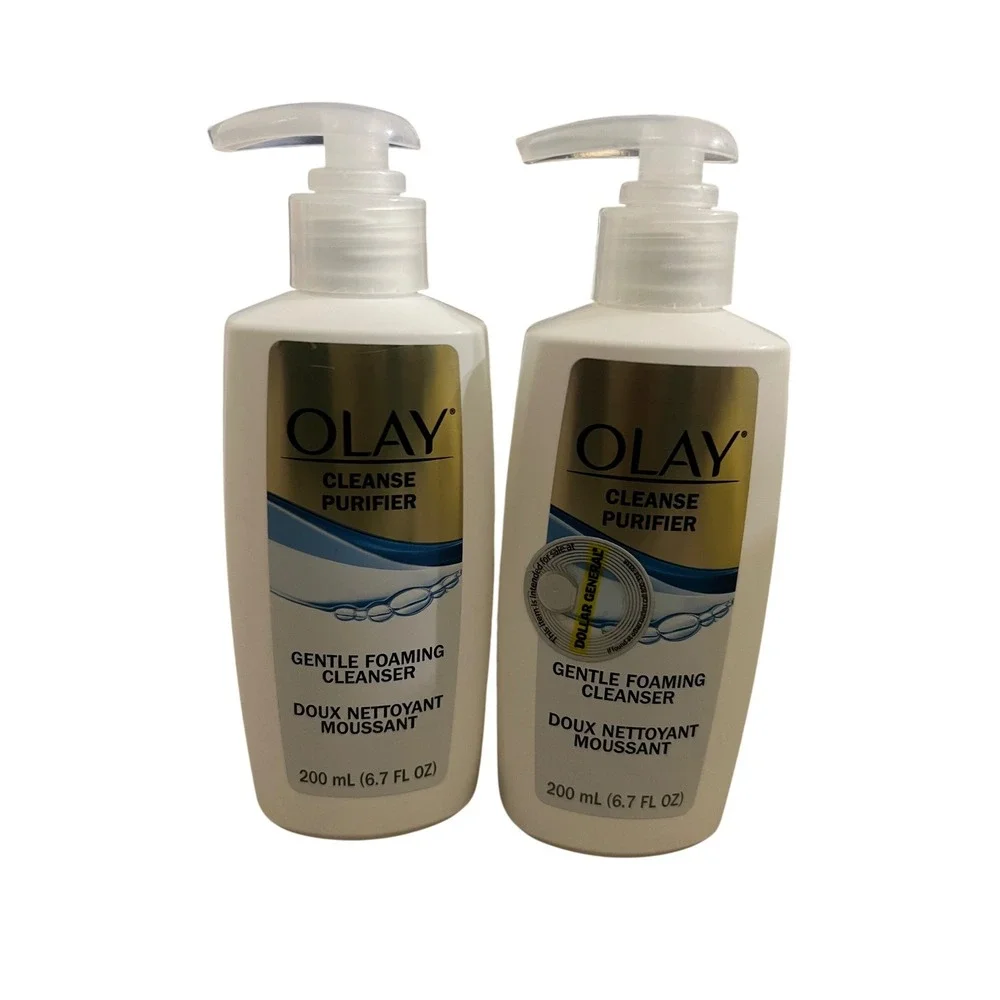 Lot of 2 Olay Cleanse Purifier Gentle Foaming Cleanser 6.7 fl oz Pump Bottles